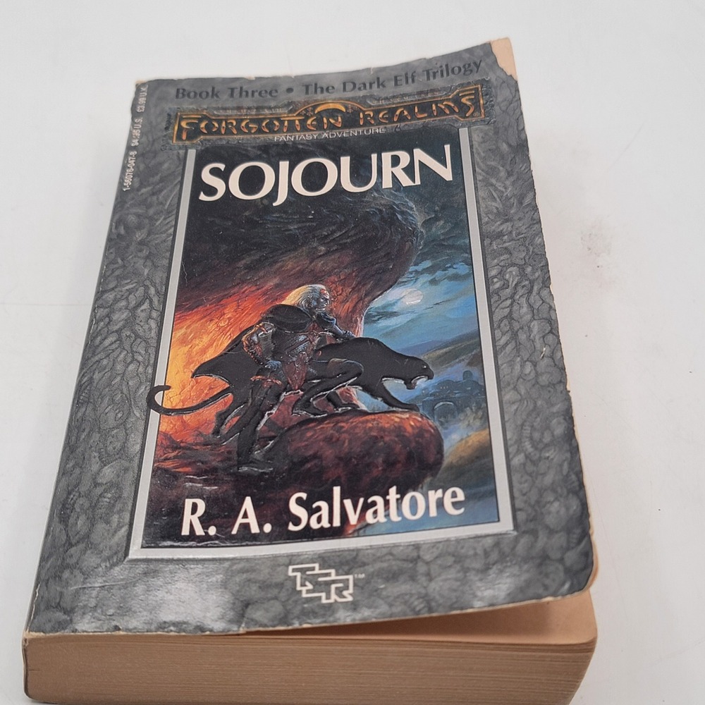 R. A.‎ Salvatore Sojourn Paperback First Printing Dark Elf Trilogy Book 3 Fair